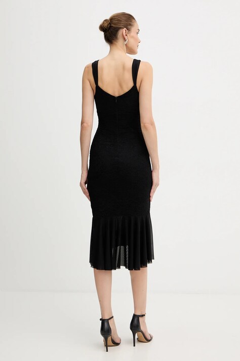 Guess sukienka CAITLYN kolor czarny midi dopasowana W5BK17 KB7V2