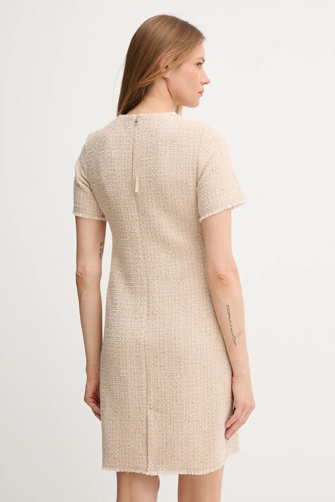 Joop! rochie din lână culoarea bej, mini, drept, 30047956