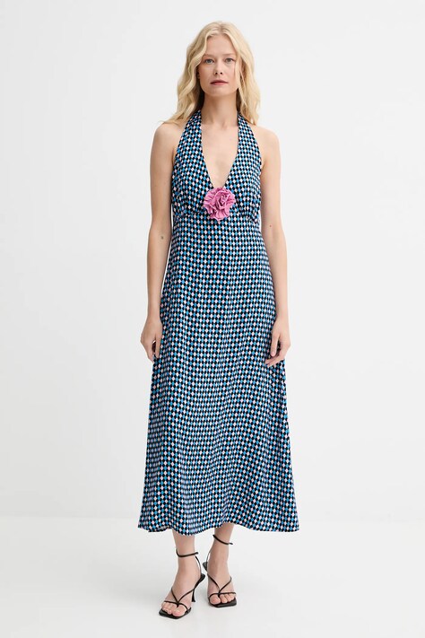 The Sleeper rochie culoarea bleumarin, maxi, evazați, JRDR02G031R