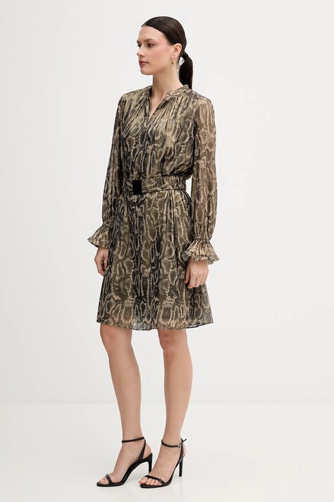 Marc Aurel sukienka kolor zielony mini prosta 6585-1010-93490