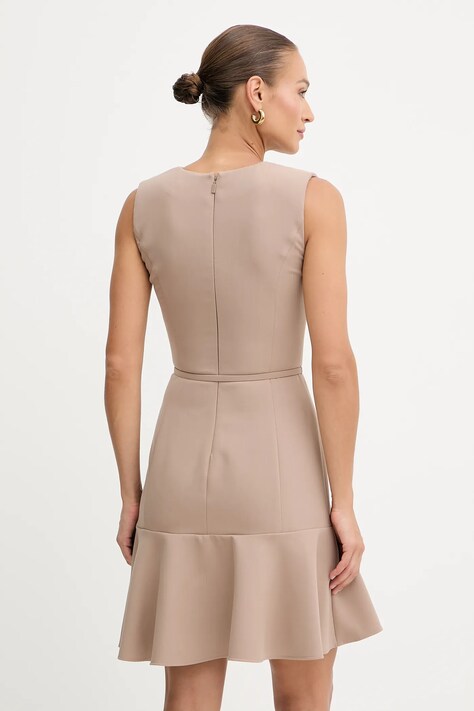 Marciano Guess sukienka DALIA kolor beżowy mini rozkloszowana 5BGK17 7046A