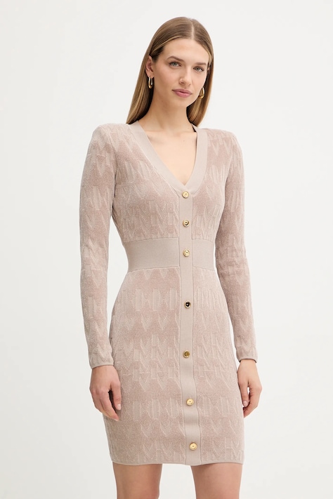Сукня Marciano Guess ADELE колір бежевий mini облягаюча 5BGK04 5661Z
