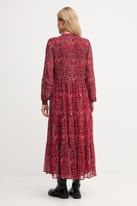 Šaty Pepe Jeans vínová barva, maxi, PL9537703