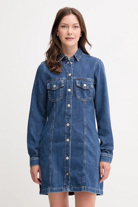 Pepe Jeans sukienka jeansowa kolor niebieski mini prosta PL95377284C1
