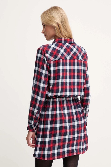 Šaty Pepe Jeans vínová barva, mini, PL9537750