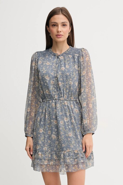 Pepe Jeans sukienka kolor niebieski mini rozkloszowana PL9537690