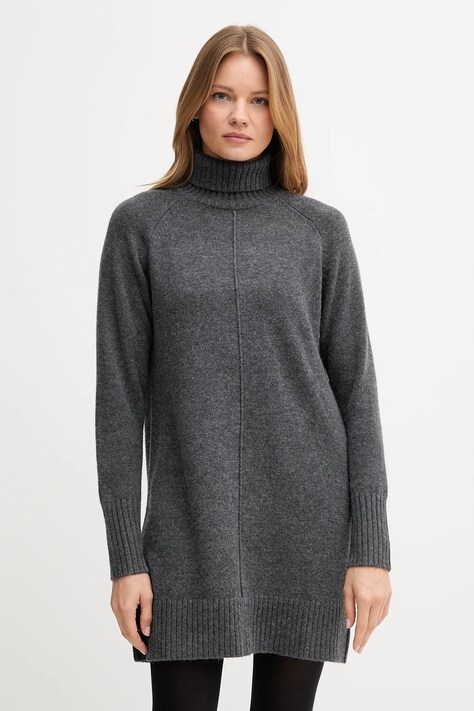 Pepe Jeans sukienka z dodatkiem wełny kolor szary mini oversize PL9537714