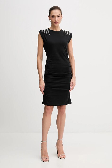 Pepe Jeans sukienka bawełniana kolor czarny mini dopasowana PL9537726