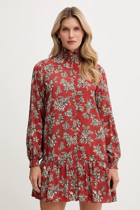 Pepe Jeans sukienka kolor pomarańczowy mini rozkloszowana PL9537693