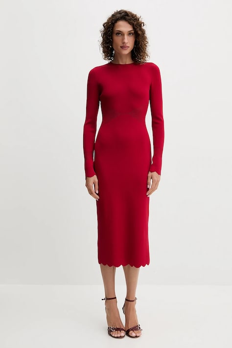 Φόρεμα Twinset χρώμα: κόκκινο, 252TP3040