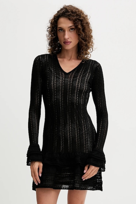 Сукня Twinset колір чорний mini пряма 252TP3180