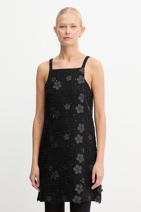 Сукня Twinset колір чорний mini розкльошена 252TP2142