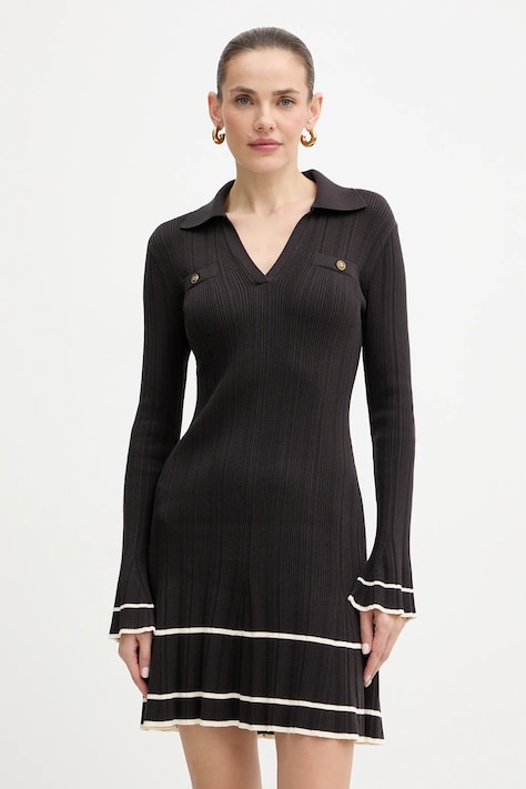 Φόρεμα Twinset χρώμα: καφέ, 252TT3230