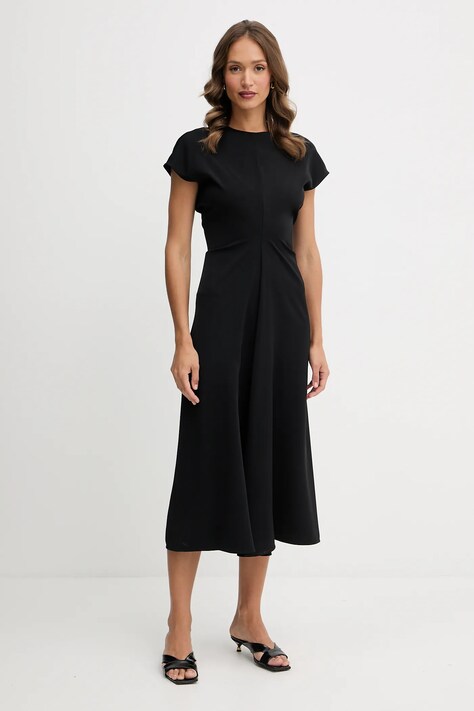 Twinset sukienka kolor czarny midi prosta 252TF2015
