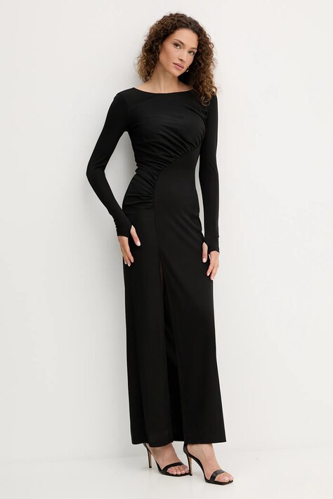 Twinset sukienka kolor czarny maxi dopasowana 252TF2030