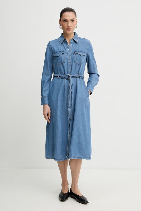 Levi's sukienka kolor niebieski mini prosta 004H3