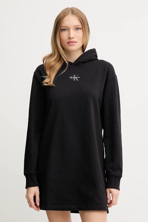Šaty Calvin Klein Jeans černá barva, mini, oversize, LV047D229G