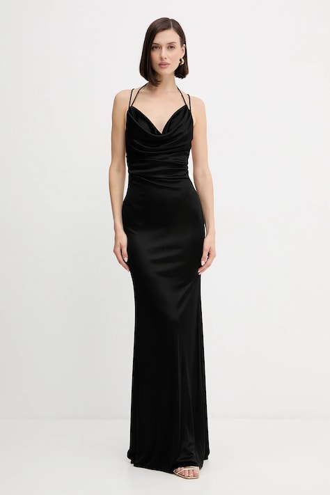 Šaty Elisabetta Franchi černá barva, maxi, přiléhavé, ABR0652E3