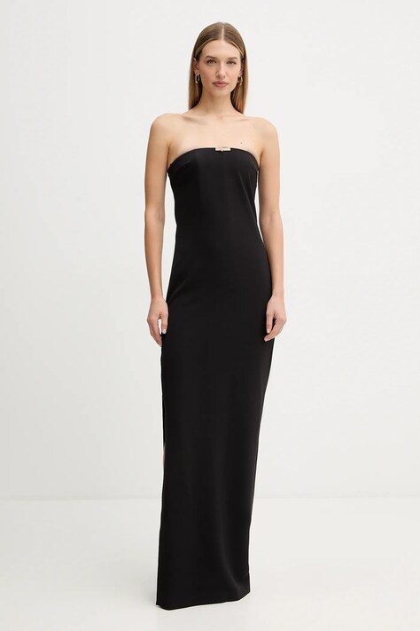 Elisabetta Franchi sukienka kolor czarny maxi prosta ABR4652E3
