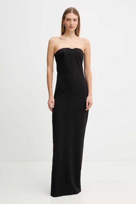 Elisabetta Franchi sukienka kolor czarny maxi prosta ABR4652E3