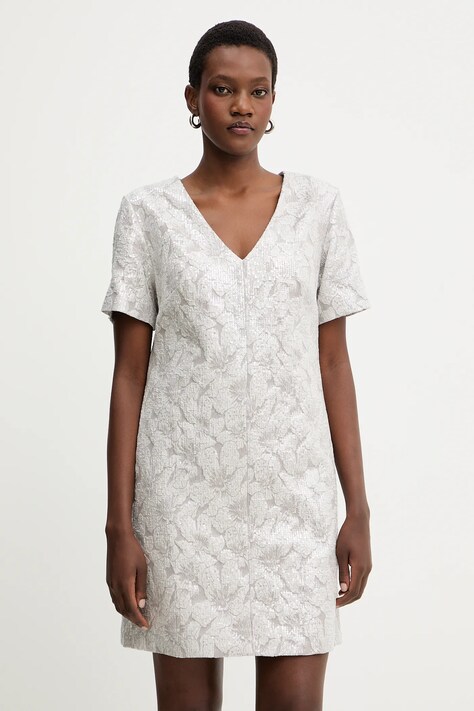 Šaty Luisa Spagnoli stříbrná barva, mini, 542313