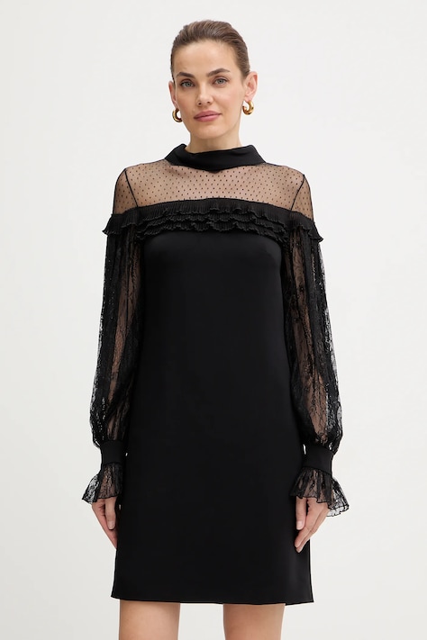 Luisa Spagnoli sukienka kolor czarny mini prosta 542393