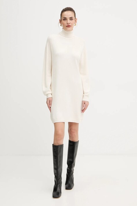 Liu Jo sukienka kolor biały mini oversize MF5484 MA27R