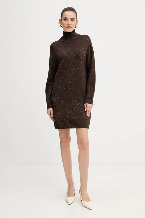 Платье Liu Jo цвет коричневый mini oversize MF5484 MA27R