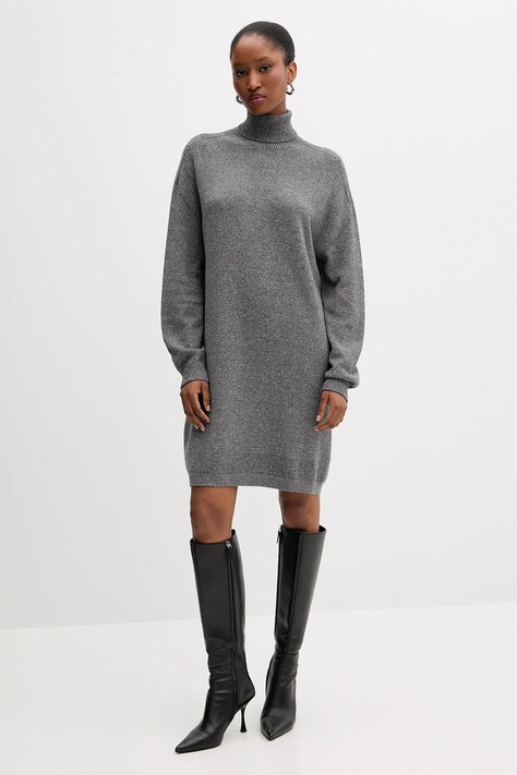 Liu Jo sukienka kolor szary mini oversize MF5484 MA27R