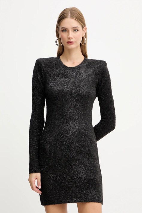 Liu Jo rochie culoarea negru, mini, mulată, MF5236 MA10R