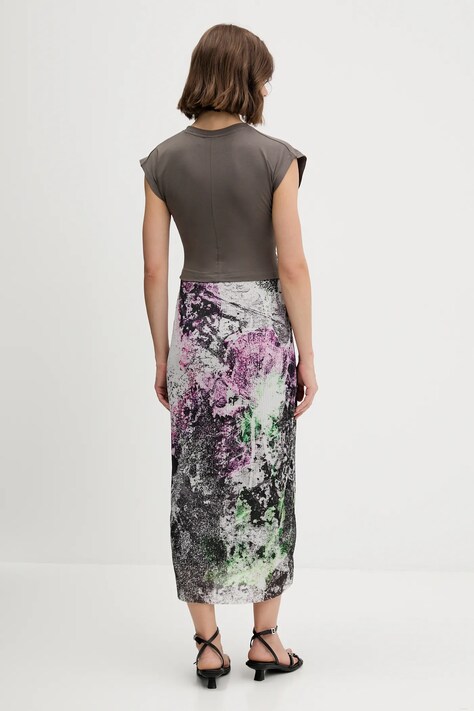 Платье Desigual WALLS LACROIX цвет серый midi прямое 25WWVK05