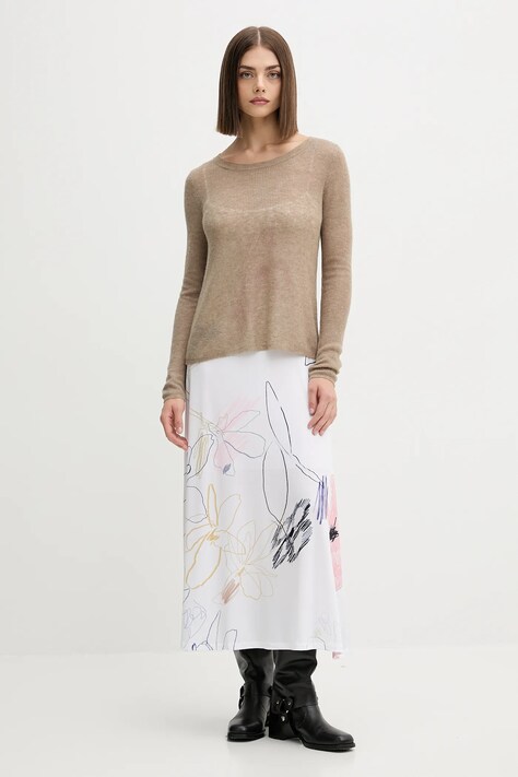Desigual sukienka KALA kolor zielony midi rozkloszowana 25WWVK25