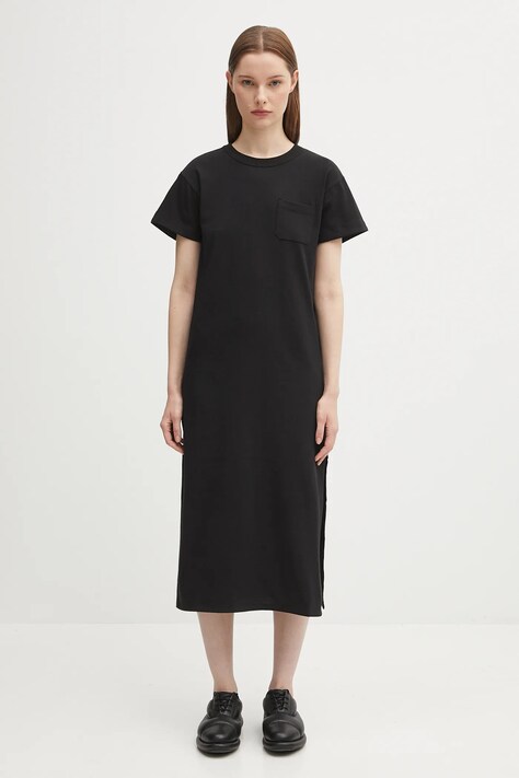Хлопковое платье Fiorucci Cash and Carry Print Maxi цвет чёрный midi прямое W02FPDTS108CJ01BK04