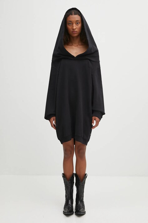 MM6 Maison Margiela rochie din bumbac culoarea negru, mini, oversize, S52DD0074.M25014.900