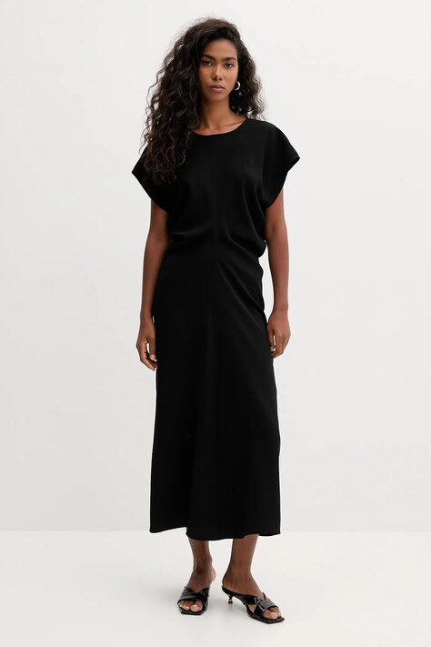 Marella sukienka kolor czarny maxi prosta 2523226023200