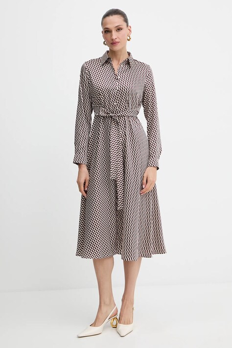 Šaty Marella Emme by Marella vínová barva, midi, 2525226101200