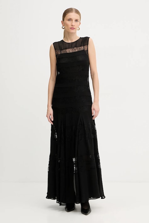 Marella rochie culoarea negru, maxi, evazați, 2523226012200