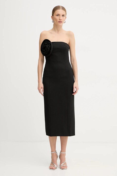 Marella sukienka kolor czarny midi dopasowana 2523226032200