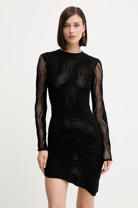 Charo Ruiz Ibiza rochie culoarea negru, mini, mulata, 257602