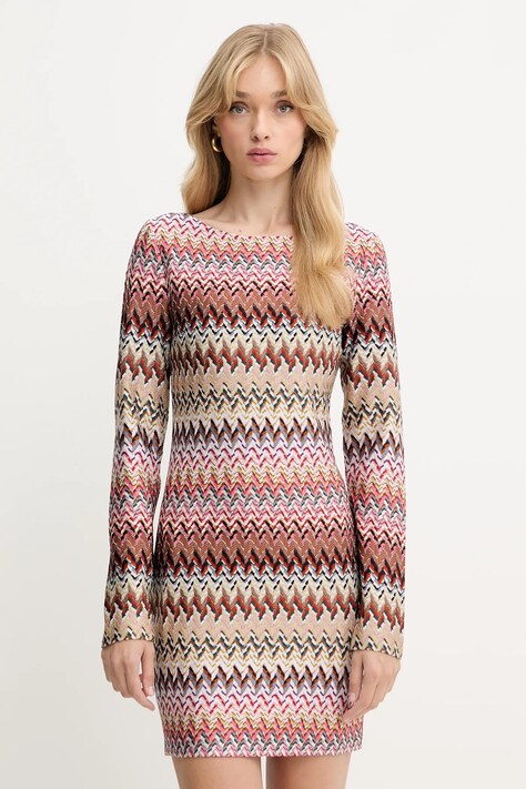 Missoni sukienka kolor multicolor mini dopasowana DS25WG0J.BR012L