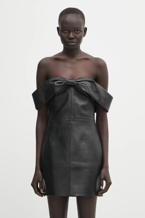 Anine Bing sukienka colleen kolor czarny mini dopasowana A.02.11267