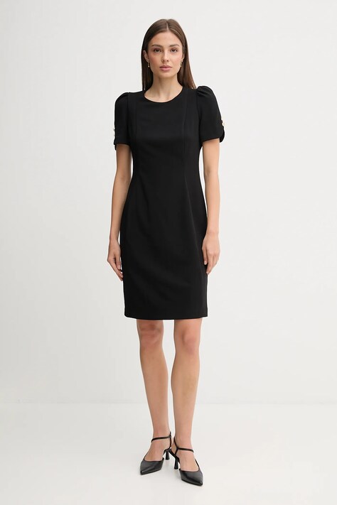 Dkny rochie culoarea negru, mini, mulată, DD3I166A