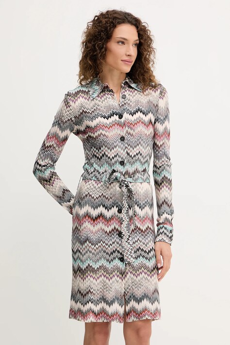 Платье Missoni цвет розовый midi прямая