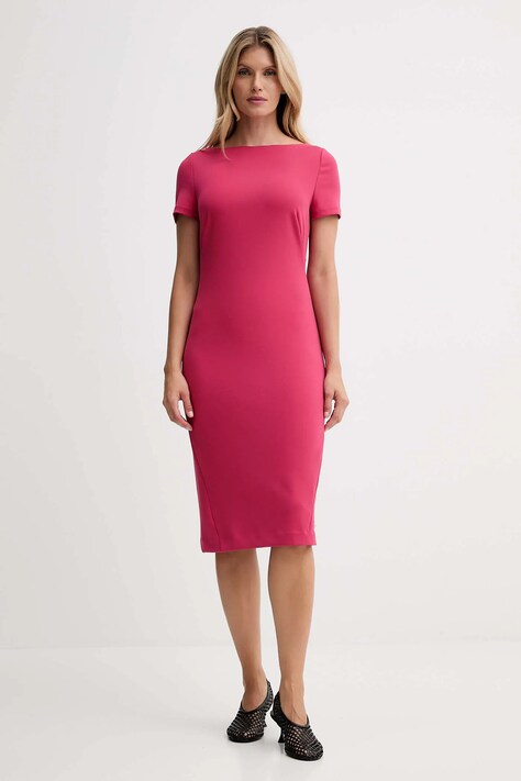 Φόρεμα Calvin Klein χρώμα: ροζ, LV044D063G