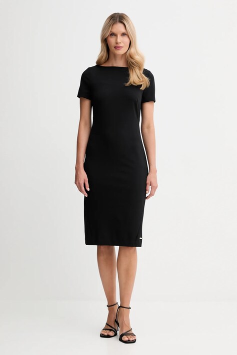 Calvin Klein rochie culoarea negru, mini, drept, LV044D063G