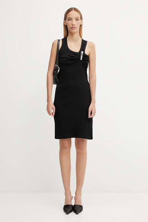 Бавовняна сукня Coperni Washing Clip Rib Dress — фото 5