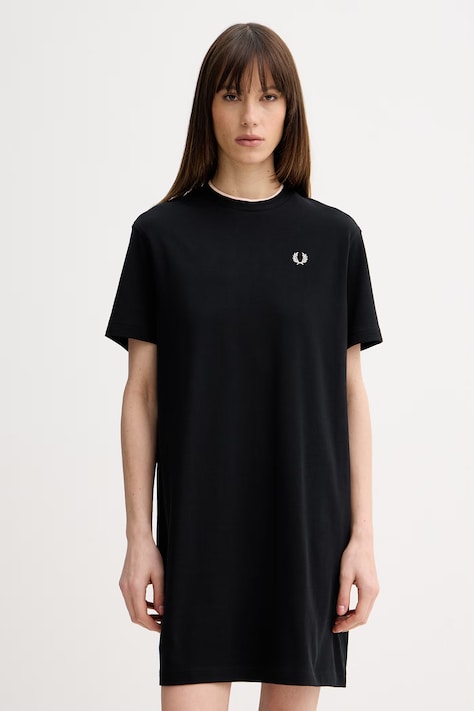 Fred Perry sukienka kolor czarny mini oversize D1173