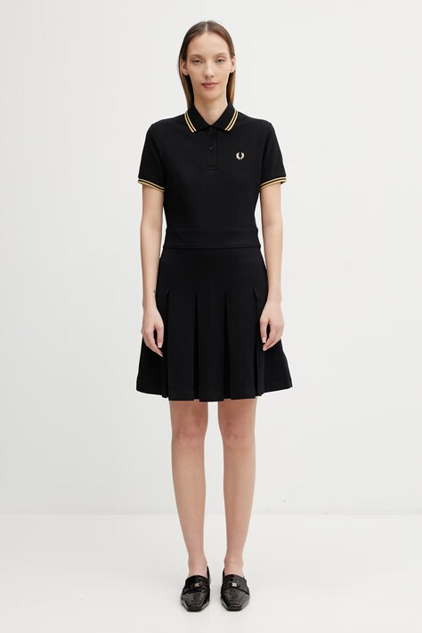 Fred Perry сукня бавовняна — AW25-SUD19D, чорний — фото 5