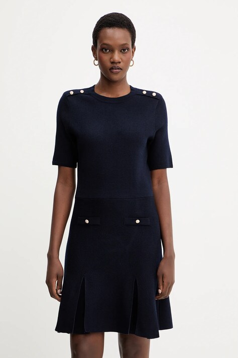 Morgan vestito con aggiunta di lana colore blu navy  RMCOL