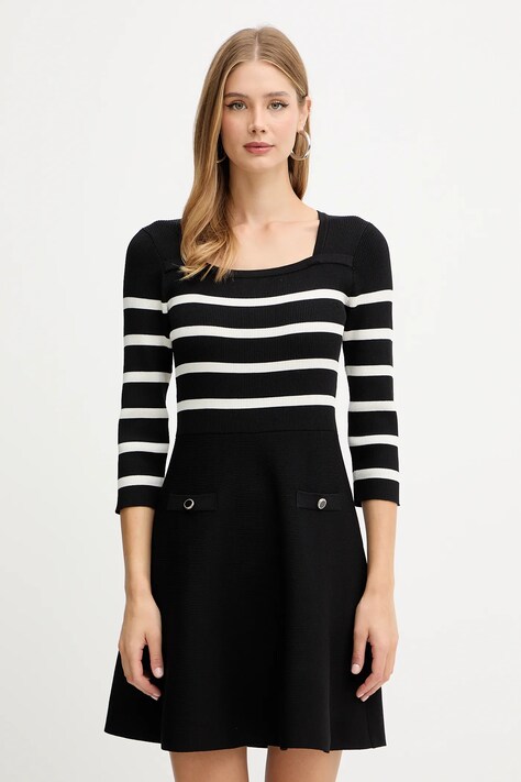 Morgan rochie culoarea negru, mini, evazați, RMPIA